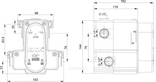 Скрытая часть для термостатов E.C.A. Thermostatic 102166204EX белый